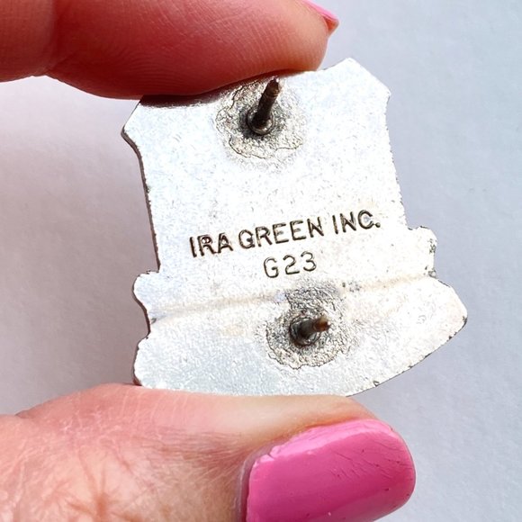 Vintage US Army Transportation Center School Unit Crest DUI DI Enamel Pin 1.1” - Picture 3 of 5